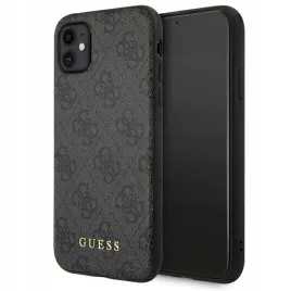 guess-etui-hard-case-do-iphone-11-61-xr-4g-metal-gold-logo-z-logo-szary