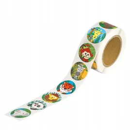 naklejki-motywacyjne-na-rolce-25cm-zwierzatka-dzungla-500szt-dpcraft-diy
