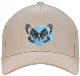 czapka-z-daszkiem-regulowana-kolorowy-motyl-na-niebieskim-tle-one-size