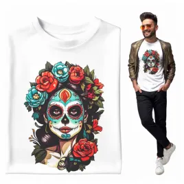 na-prezent-koszulka-meska-meksykanska-catrina-kobieta-czaszka-kwiaty-styl