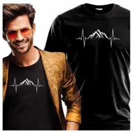koszulka-meska-z-nadrukiem-gory-heartbeat-linia-zycia-ekg-trekking-natura