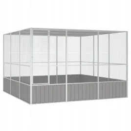 vidaxl-woliera-szara-3025x3245x2115-cm-galwanizowana-stal