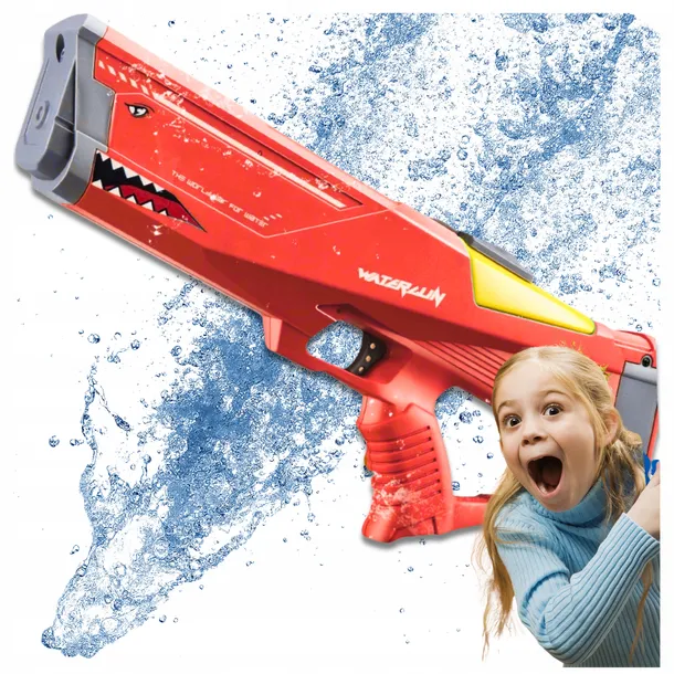 PISTOLET NA WODĘ ELEKTRYCZNY AUTOMATYCZNY NA AKUMULATOREK DUŻY 42 CM DO 12M  – 196237206 - ERLI.pl