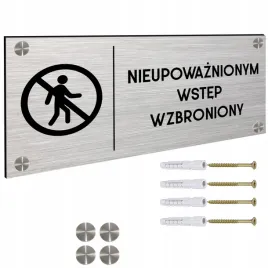 tabliczka-nieupowaznionym-wstep-wzbroniony-dibond-tablica-dystanse-30x11cm