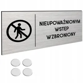 tabliczka-niepowaznionym-wstep-wzbroniony-dibond-tablica-na-drzwi-30x11cm