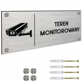 tabliczka-teren-monitorowany-obiekt-dibond-tablica-dystanse-30x11cm