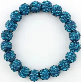 niebieska-bransoletka-z-koralikow-shamballa-elastyczna-recznie-robiona