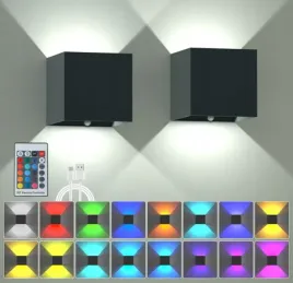 2x-lampa-scienna-kinkiet-rgb-pilot-akumulator-6000mah-czarna
