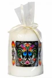 swieczka-folk-koguty-lowickie