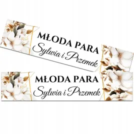 tablica-na-samochod-auto-slubne-weselne-lilie-zloto-boho-imiona-mloda-para