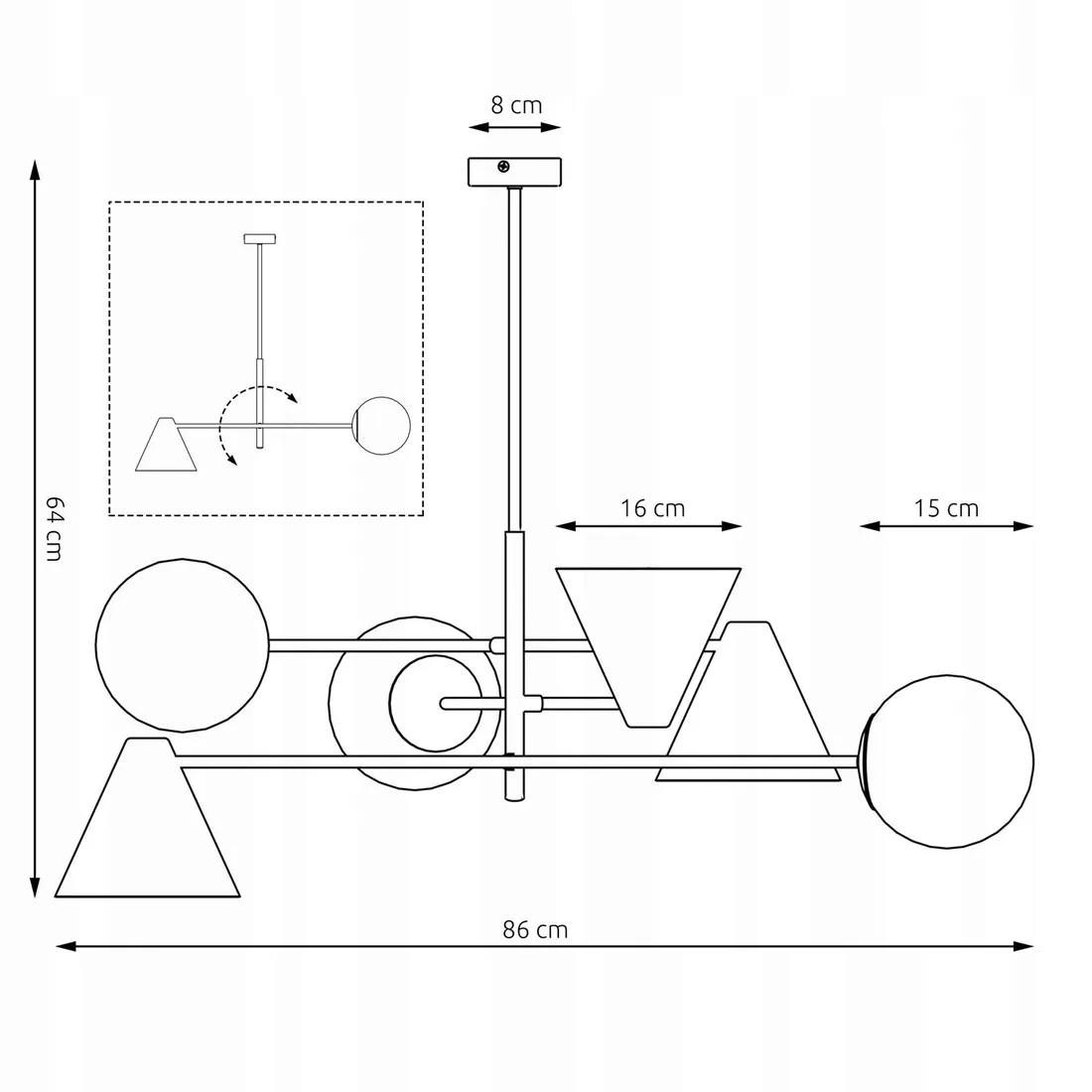 zyrandol-hermes-6-bialy-salonowa-jadalniana-kuchenna-stan-nowy