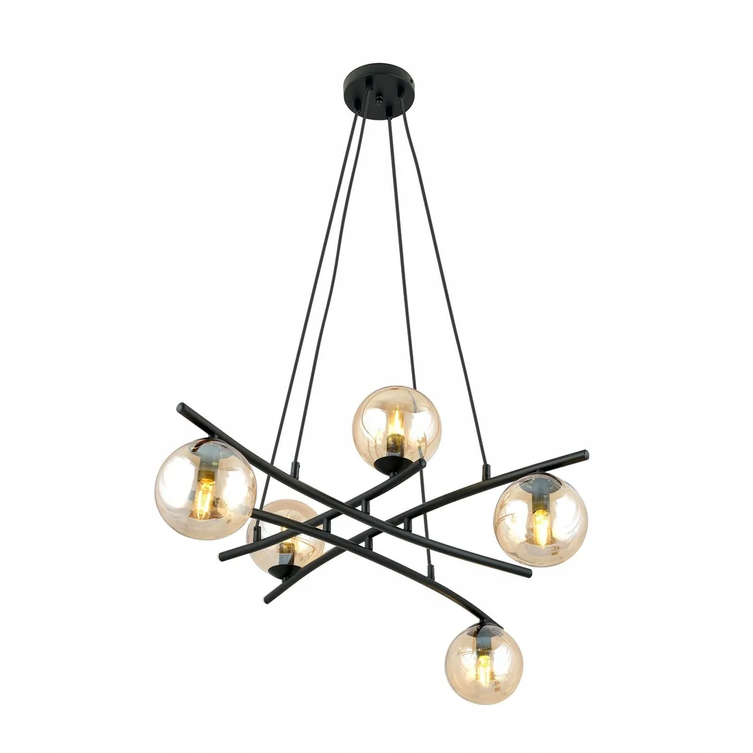 lampa-wiszaca-essa-5-czarny-miodowy-salon-kuchnia-jadalnia