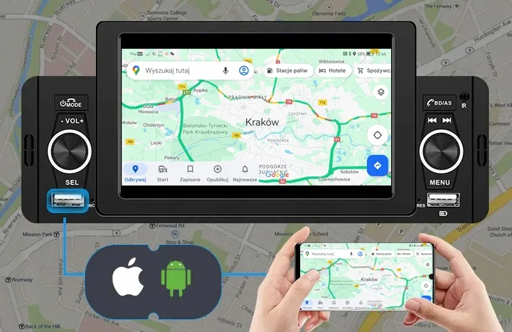 radio-samochodowe-1-din-5-bluetooth-dotyk-usb-android-auto-carplay-pilot-stan-nowy
