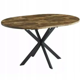 stol-rozkladany-gaston-fi100cm-orzech-vintage-czarny-styl-loft-salon