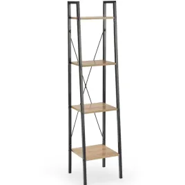 regal-narvik-reg-1-32x34x148cm-czarny-dab-sonoma-minimalistyczny-loft