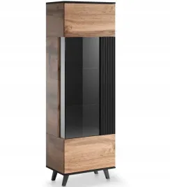 witryna-random-w-1-40x60x182-dab-wotan-czarny-styl-awangardowy