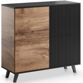 komoda-random-km-2-40x100x95-dab-wotan-czarny-styl-awangardowy