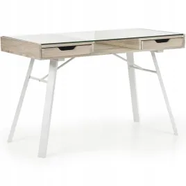 biurko-b33-dab-sonoma-bialy-szklany-blat-120x60