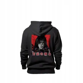 bluza-czarna-meska-z-kapturem-nadruk-japonski-wojownik-l