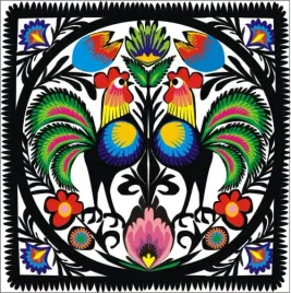 naklejka-kwadratowa-koguty-lowickie