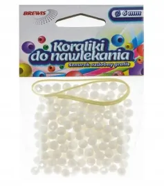 koraliki-do-nawlekania-biale-sznurek-6mm-16g