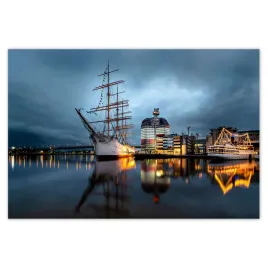 fototapety-200x135-zaglowiec-w-porcie-noca