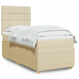 vidaxl-lozko-kontynentalne-z-materacem-kremowe-tkanina-100x200-cm