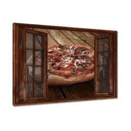 obrazy-60x40-pizza-na-drewnianym-stole