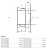 kolo-pasowe-alternatora-as-pl-ap6082s-numer-katalogowy-czesci-ap6082s