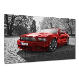 obrazy-120x80-czerwony-mustang