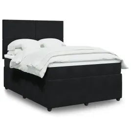 vidaxl-lozko-kontynentalne-z-materacem-czarne-160x200-cm-aksamit