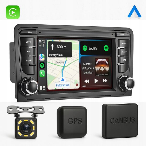 RADIO SAMOCHODOWE 2GB do AUDI A3 8P ANDROID CARPLAY GPS WIFI RDS NAWIGACJA
