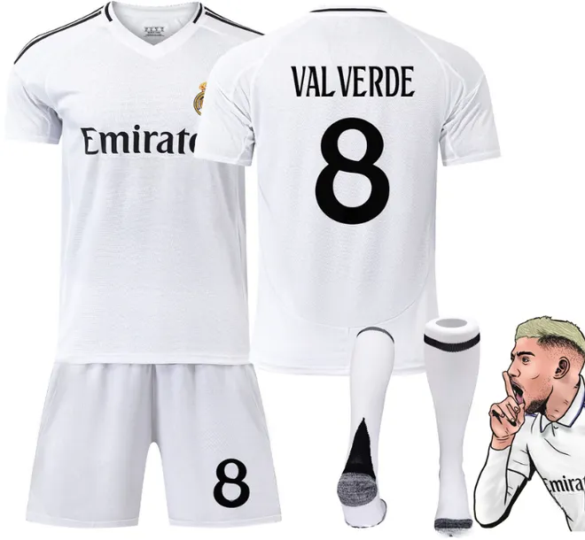 ウェア Fede valverde Real Madrid2022-23 uniform KOMPLET PIŁKARSKI FEDERICO VALVERDE REAL MADRYT SEZON 2024