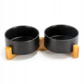 miska-ceramiczna-podwojna-na-stojaku-dla-psa-kota-miski-czarne-2x400ml