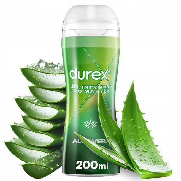 ﻿DUREX PLAY 2w1 ALOE VERA Żel Intymny 200 ml do sexu MASAŻU nawilżający