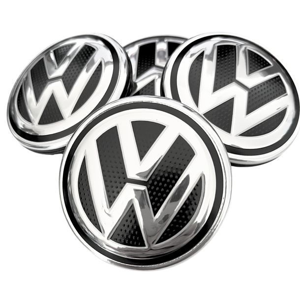 ﻿4X Dekielki Emblemat Kapsel Do Felg Volkswagen Vw 56Mm 52Mm Zaślepki Nowe