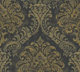tapeta-scienna-barokowy-ornament-stare-zloto