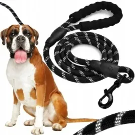 smycz-lina-treningowa-150-cm-odblaskowamoca-karabinczyk-hit