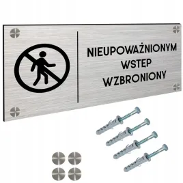 tabliczka-nieupowaznionym-wstep-wzbroniony-dibond-tablica-dystanse-30x11cm