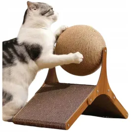drapak-dla-kota-drewniany-z-sizalem-ruchoma-kula-stabilny-trwaly-45cm