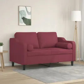 2-osobowa-sofa-z-poduszkami-winna-czerwien-120-cm-tkanina