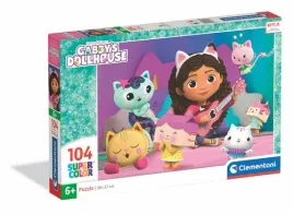 puzzle-104-elementow-super-kolor-gabbys-dollhouse-clementoni