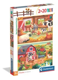 puzzle-2-x-20-elementow-super-kolor-the-farmyard-family