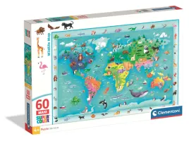 puzzle-60-elementow-maxi-super-kolor-wildlife-map