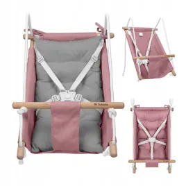 hustawka-lezaczek-kolyska-do-domu-ogrodu-tulano-hop-40-pink-grey-3w1