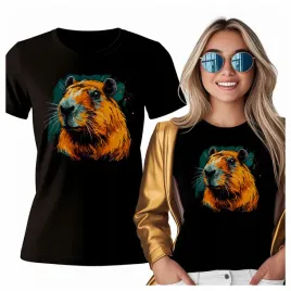 tshirt-kapibara-pomaranczowy-portret-zwierze-chill