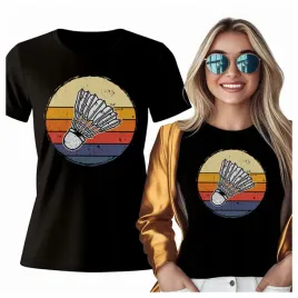 tshirt-lotka-badminton-retro-sport-zachod-slonca
