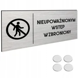 tabliczka-niepowaznionym-wstep-wzbroniony-dibond-tablica-na-drzwi-30x11cm