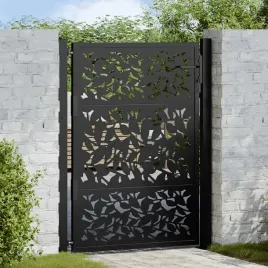 vidaxl-brama-ogrodowa-czarna-105x130-cm-stalowy-wzor-liscia