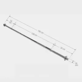 gryf-prosty-180cm-30mm-11kg-gwintowany